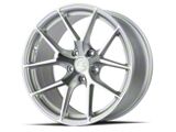 AFF7 Gloss Silver Machined Face Wheel; 20x9; 30mm Offset (24-26 Mustang GT, EcoBoost)