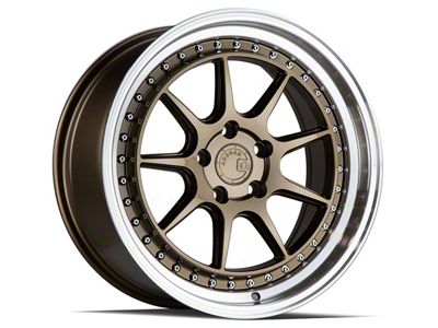 Aodhan DS-X Bronze with Machine Lip Wheel; 18x8.5; 35mm Offset (24-25 Mustang EcoBoost w/o Performance Pack)