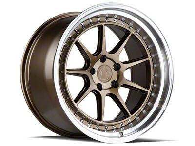 Aodhan DS-X Bronze with Machine Lip Wheel; Rear Only; 18x10.5; 22mm Offset (99-04 Mustang)