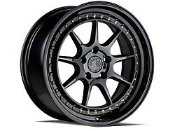 Aodhan DS-X Gloss Black with Gold Rivets Wheel; 18x9.5; 30mm Offset (24-25 Mustang GT, EcoBoost)