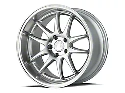 Aodhan DS02 Silver with Machined Face Wheel; Rear Only; 18x10.5; 22mm Offset (24-25 Mustang)