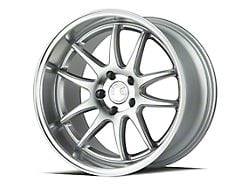 Aodhan DS02 Silver with Machined Face Wheel; Rear Only; 19x11; 15mm Offset (24-25 Mustang)
