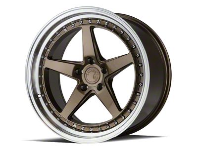 Aodhan DS05 Bronze with Machined Lip Wheel; 18x9.5; 30mm Offset (24-25 Mustang GT, EcoBoost)