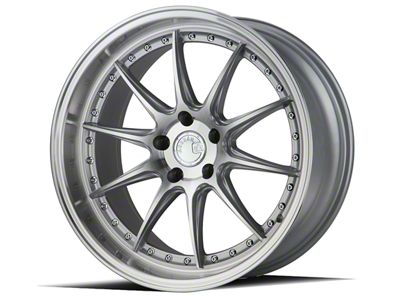 Aodhan DS07 Silver with Machined Face Wheel; Rear Only; 19x9.5; 22mm Offset (24-25 Mustang)