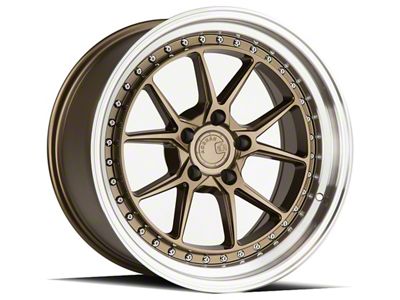 Aodhan DS08 Bronze with Machined Lip Wheel; 18x8.5; 35mm Offset (24-25 Mustang EcoBoost w/o Performance Pack)