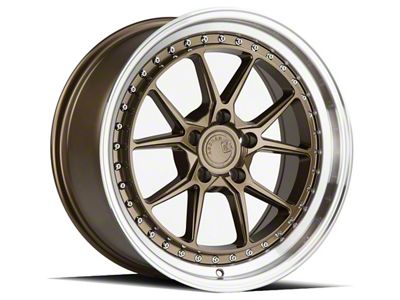 Aodhan DS08 Bronze with Machined Lip Wheel; 18x9.5; 30mm Offset (24-25 Mustang GT, EcoBoost)