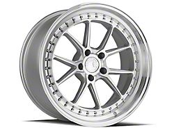 Aodhan DS08 Silver with Machined Face Wheel; 19x9.5; 30mm Offset (24-25 Mustang)