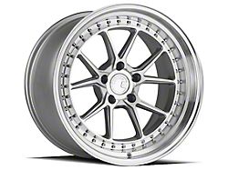 Aodhan DS08 Silver with Machined Face Wheel; Rear Only; 18x10.5; 15mm Offset (24-25 Mustang)