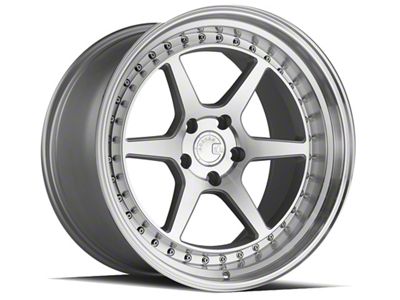 Aodhan DS09 Silver with Machined Face Wheel; Rear Only; 19x11; 15mm Offset (24-25 Mustang)