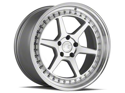 Aodhan DS09 Silver with Machined Face Wheel; Rear Only; 19x9.5; 15mm Offset (24-25 Mustang)