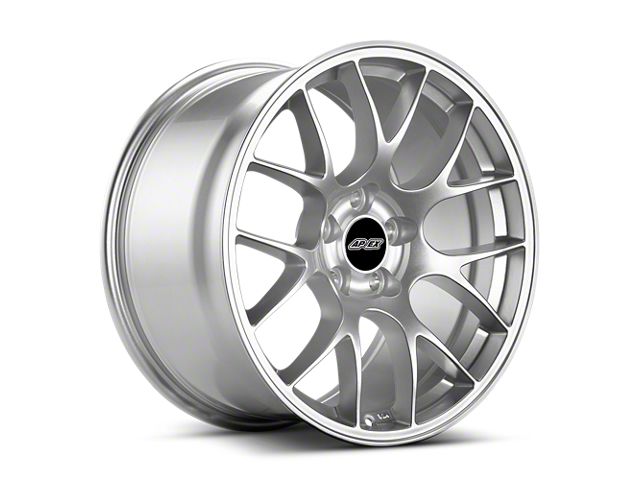 APEX EC-7 Race Silver Wheel; Rear Only; 19x11 (15-23 Mustang GT, EcoBoost, V6)