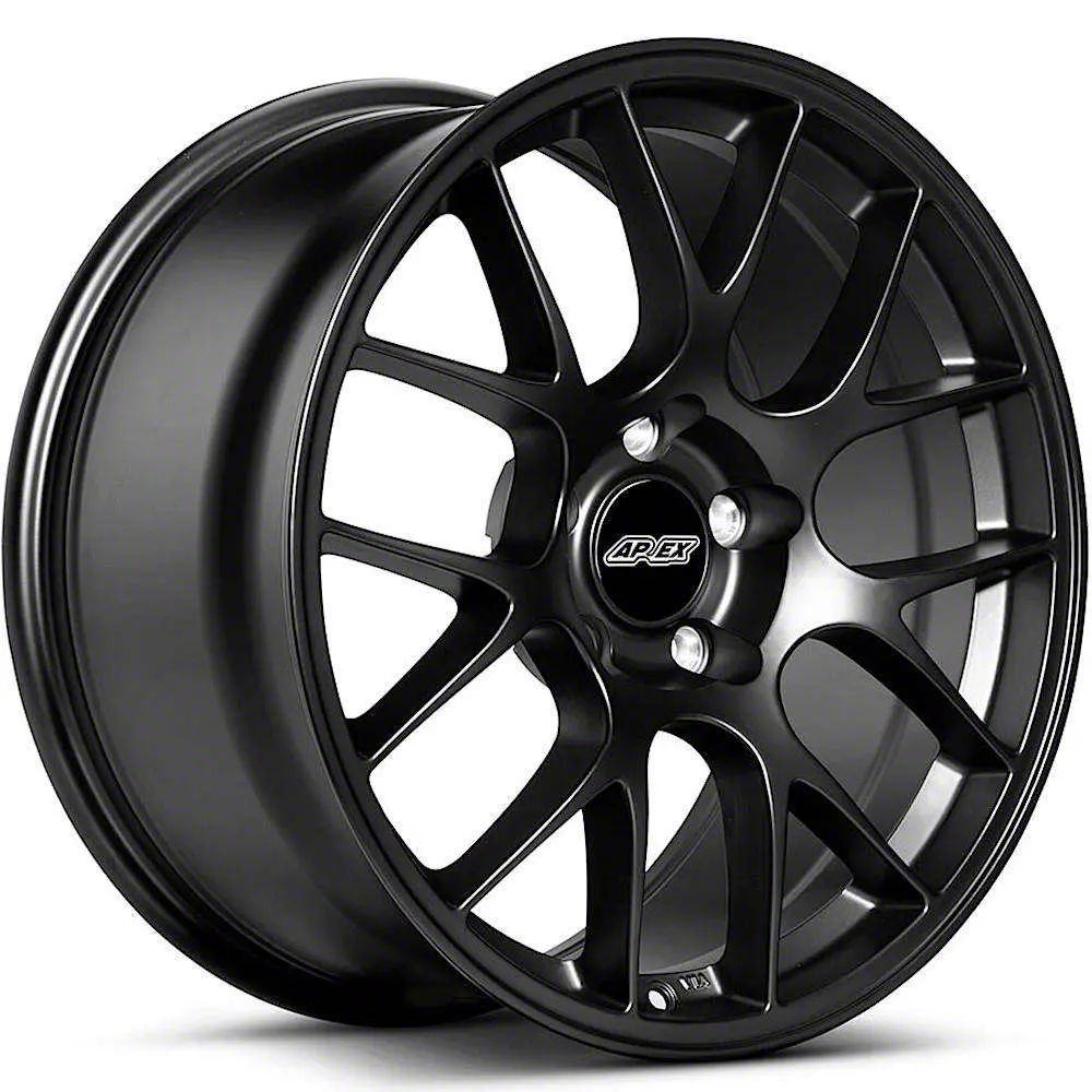 APEX Mustang EC-7 Satin Black Wheel; 18x10; 40mm Offset