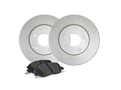 Apex One Enviro-Friendly Geomet OE Brake Rotor and Friction Point Pad Kit; Rear (11-14 Mustang GT w/o Performance Pack, V6)