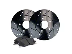 Apex One Elite Cross-Drill and Slots Brake Rotor and Friction Point Pad Kit; Front (16-24 Camaro LS & LT w/ 4-Piston Front Calipers; 20-24 Camaro LT1)