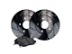 Apex One Elite Cross-Drill and Slots Brake Rotor and Friction Point Pad Kit; Front (09-23 5.7L HEMI Challenger w/o Brembo Brakes; 12-23 V6 Challenger w/ 13.58-Inch Front Rotors)