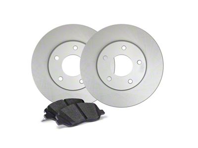 Apex One Enviro-Friendly Geomet OE Brake Rotor and Friction Point Pad Kit; Rear (09-23 V6 Challenger w/ Solid Rear Rotors)