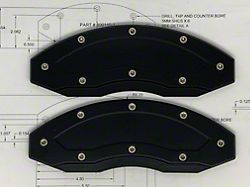 Apex Overlay Gen III Brake Caliper Overlays; Black; Rear (05-25 Mustang, Excluding GT350 & GT500)