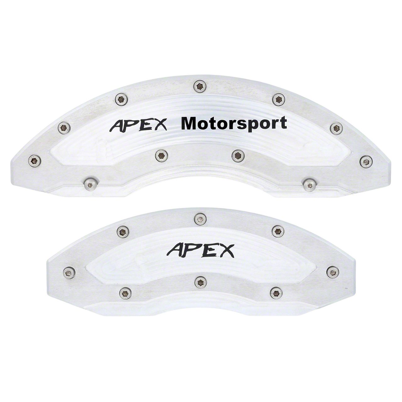 Apex Overlay Gen III Brake Caliper Overlays; Raw; Front and Rear (05-24 Mustang, Excluding GT350 & GT500)