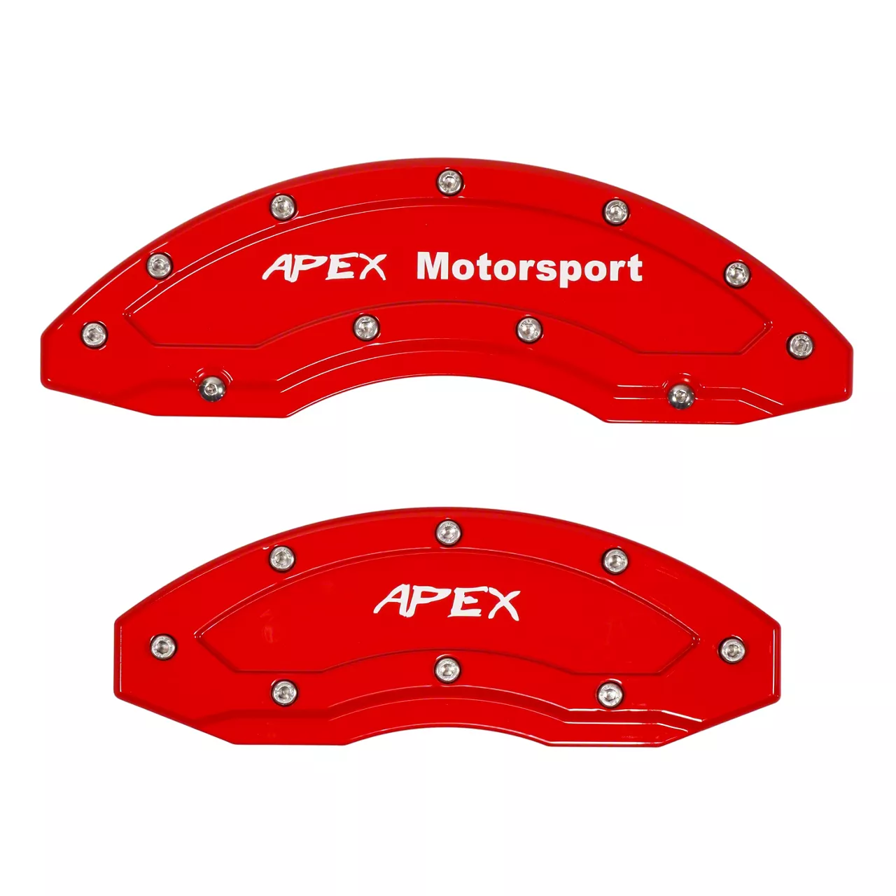 Apex Overlay Gen III Brake Caliper Overlays; Red; Front (05-24 Mustang, Excluding GT350 & GT500)