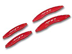 Apex Overlay Gen III Brake Caliper Overlays; Red; Front and Rear (05-24 Mustang, Excluding GT350 & GT500)