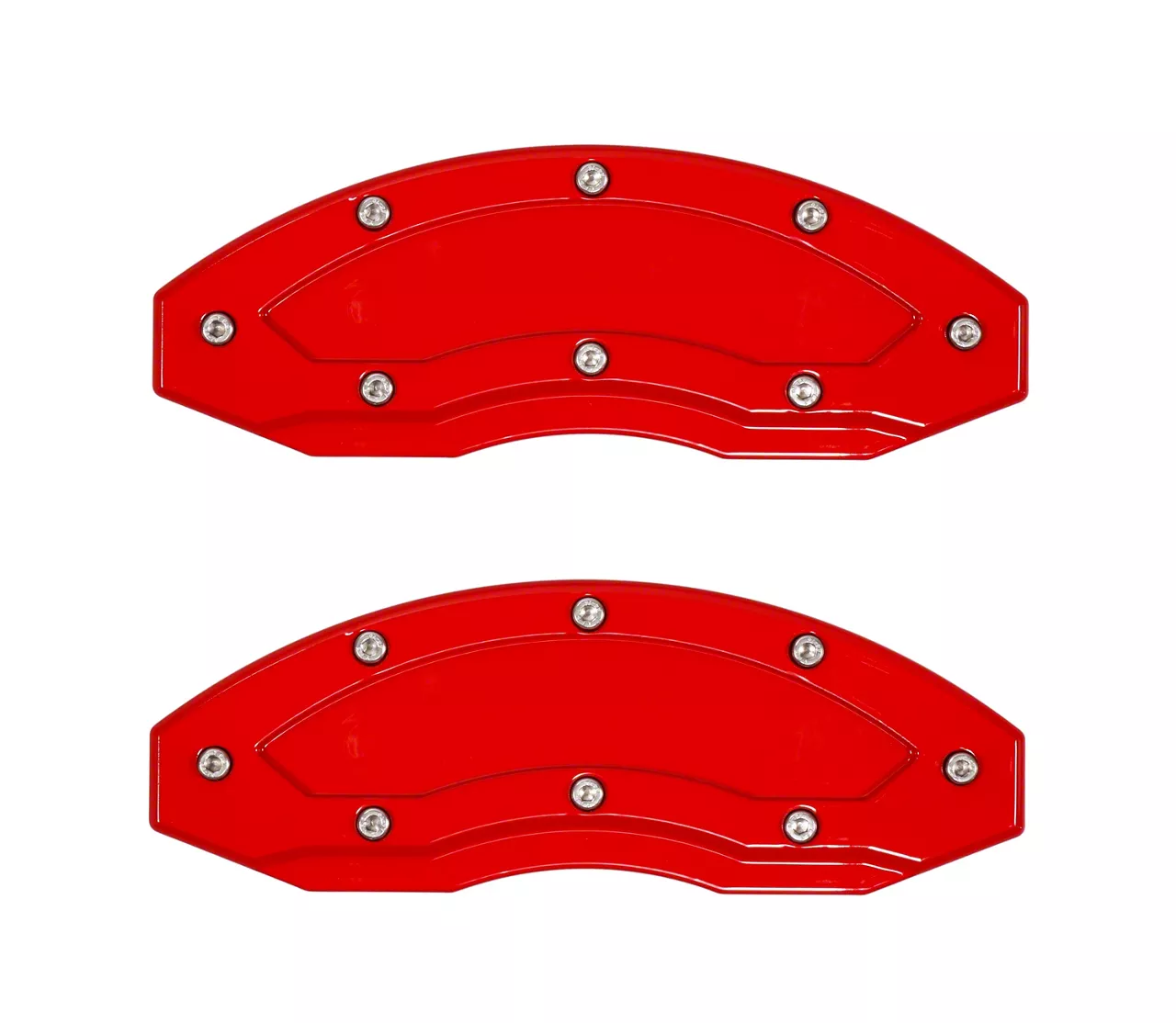 Apex Overlay Gen III Brake Caliper Overlays; Red; Rear (05-24 Mustang, Excluding GT350 & GT500)