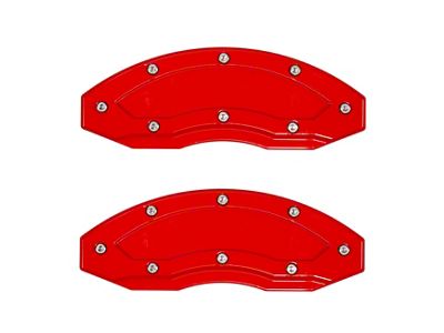 Apex Overlay Gen III Brake Caliper Overlays; Red; Rear (05-24 Mustang, Excluding GT350 & GT500)