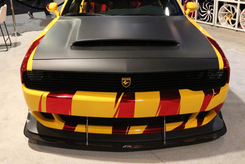 APR Performance Challenger Front Wind Splitter; Carbon Fiber CW