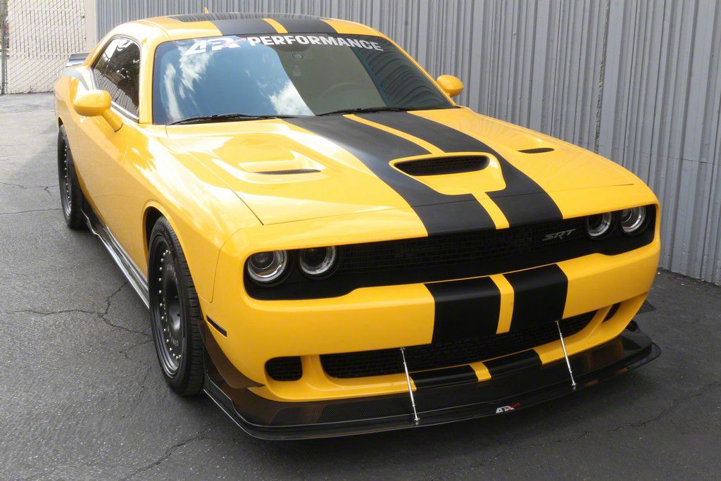 APR Performance Challenger Front Wind Splitter; Carbon Fiber CW