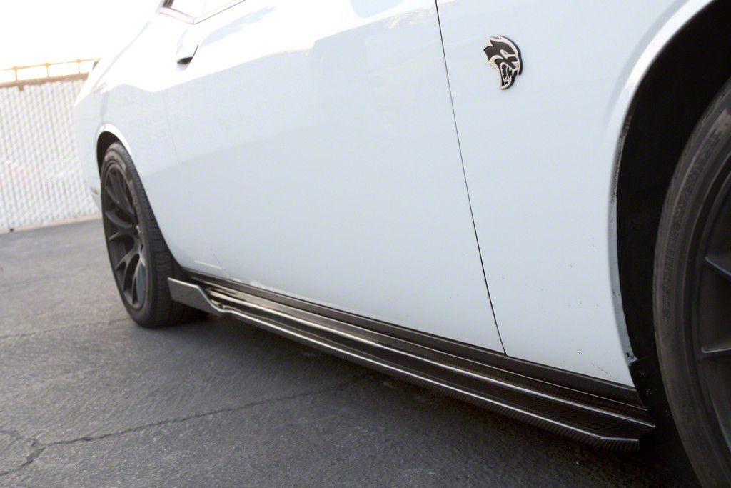thumbnail image 2 of 86.6" Side Skirt Extensions Gloss Black – For Dodge Challenger SRT / RT 2010-2022 (6-Piece Set, PU) 2 of 4
