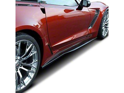 APR Performance Side Rocker Extensions; Carbon Fiber (15-19 Corvette C7 Z06)