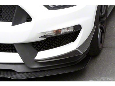 APR Performance Front Bumper Canards; Carbon Fiber (15-20 Mustang GT350)