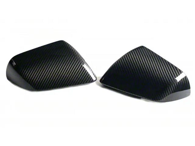 APR Performance Mirror Caps with Turn Signal Openings; Carbon Fiber (15-23 Mustang)