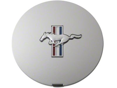 Ford Pony Wheel Center Cap with Tri-Bar Pony Emblem; Argent Silver (90-93 Mustang)