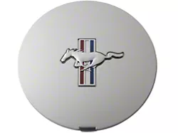 Ford Pony Wheel Center Cap with Tri-Bar Pony Emblem; Argent Silver (90-93 Mustang)