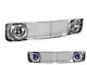 Armordillo GT Style Upper Grille with Fog Lights; Chrome (05-09 Mustang V6)