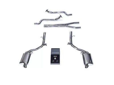 Armytrix Valvetronic Cat-Back Exhaust System with Chrome Silver Tips (15-23 6.2L HEMI Challenger)