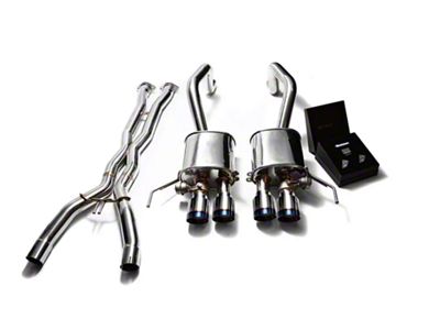 Armytrix Valvetronic Cat-Back Exhaust System with X-Pipe and Blue Coated Tips (14-19 Corvette C7, Excluding ZR1)