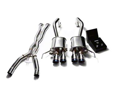 Armytrix Valvetronic Cat-Back Exhaust System with X-Pipe and Blue Coated Tips (14-19 Corvette C8, Excluding ZR1)