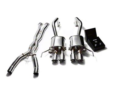 Armytrix Valvetronic Cat-Back Exhaust System with X-Pipe and Chrome Silver Tips (14-19 Corvette C8, Excluding ZR1)