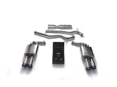 Armytrix Valvetronic Cat-Back Exhaust System with Blue Coated Tips (18-23 Mustang GT Convertible w/o Active Exhaust)