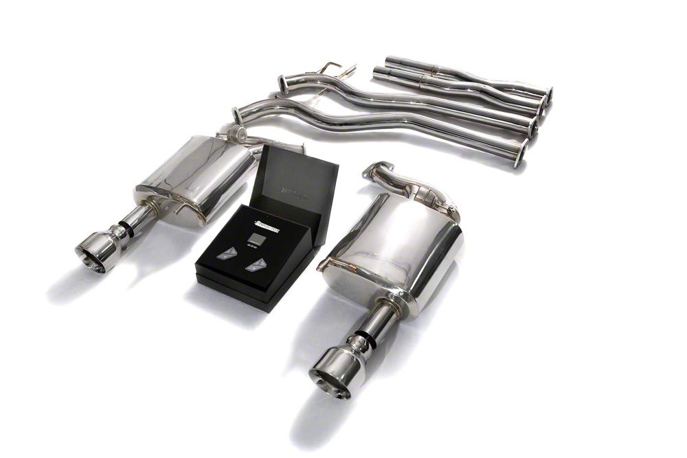 Armytrix Mustang Valvetronic CatBack Exhaust System with Chrome Silver