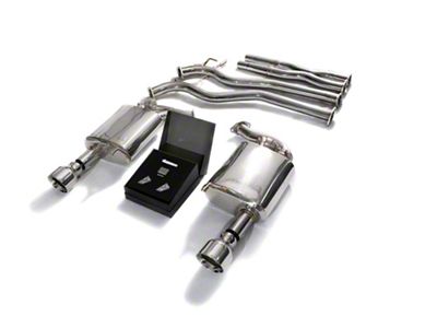 Armytrix Valvetronic Cat-Back Exhaust System with Chrome Silver Tips (15-17 Mustang GT Fastback)