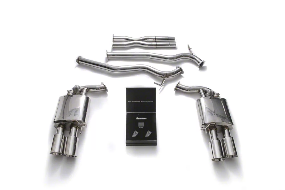 Armytrix Valvetronic Cat-Back Exhaust System with Chrome Silver Tips (18-23 Mustang GT Fastback w/o Active Exhaust)