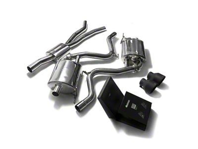 Armytrix Valvetronic Cat-Back Exhaust System with Matte Black Tips (15-23 Mustang EcoBoost Fastback w/o Active Exhaust)