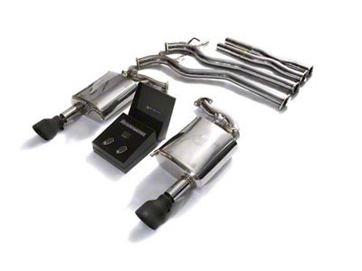 Armytrix Valvetronic Cat-Back Exhaust System with Matte Black Tips (15-17 Mustang GT Fastback)