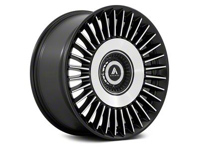 Asanti Tiara Satin Black with Bright Machined Face Wheel; 22x9 (05-09 Mustang)