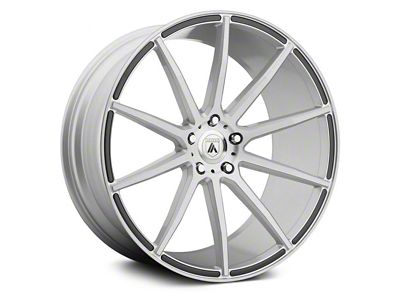 Asanti Aries Brushed Silver Wheel; Rear Only; 22x10.5; 25mm Offset (06-10 RWD Charger)