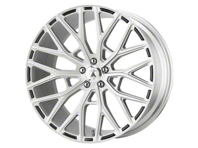 Asanti Leo Brushed Silver Wheel; Rear Only; 22x10.5 (06-10 RWD Charger)