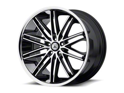 Asanti Pollux Gloss Black Machined Wheel with Stainless Steel Lip Wheel; 20x8.5 (06-10 RWD Charger)
