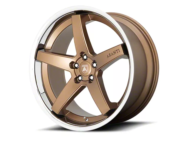 Asanti Regal Satin Bronze with Chrome Lip Wheel; Rear Only; 22x10.5 (06-10 RWD Charger)